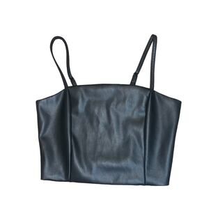 Kirious Faux Leather Crop Top
